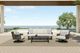 New Classic® Home Furnishings Genova Gray Aluminum/Fabric Outdoor Swivel Patio Club Chair-1