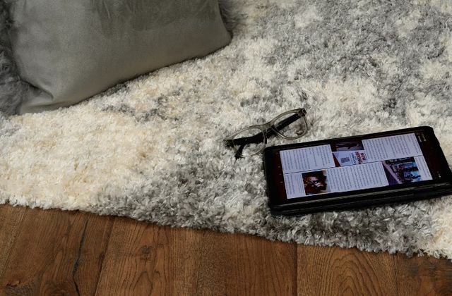 KAS Rugs Merino Ivory/Gray Silhouette 5'x8' Area Rug-4