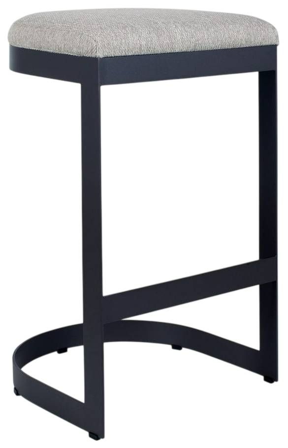 Uttermost® Maude Java Black/Taupe Gray Steel Outdoor Bar Stool-0