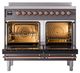 Ilve® Nostalgie II Noblesse 40'' Graphite Matte Pro Style Induction Range with Copper Trim-2