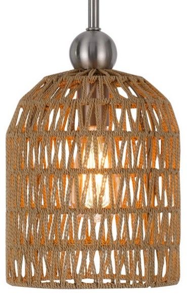 Cal® Lighting & Accessories Depok Burlap Pendant-3