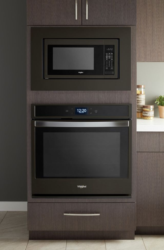 KitchenAid® 30" Black Stainless Steel Built In Microwave Trim-1