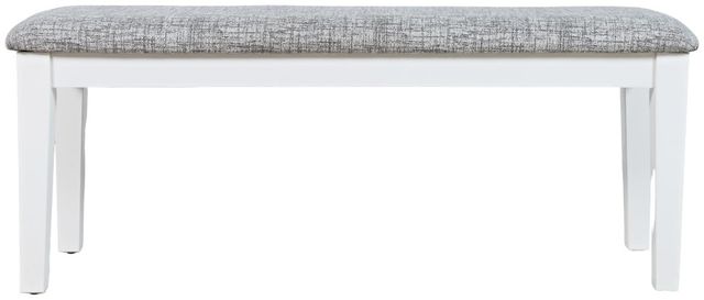Jofran Inc. Urban Icon Gray/White Upholstered Bench-2