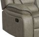 Elements International Engage Corral Gray Manual Reclining Sofa with Drop-Down Table-1