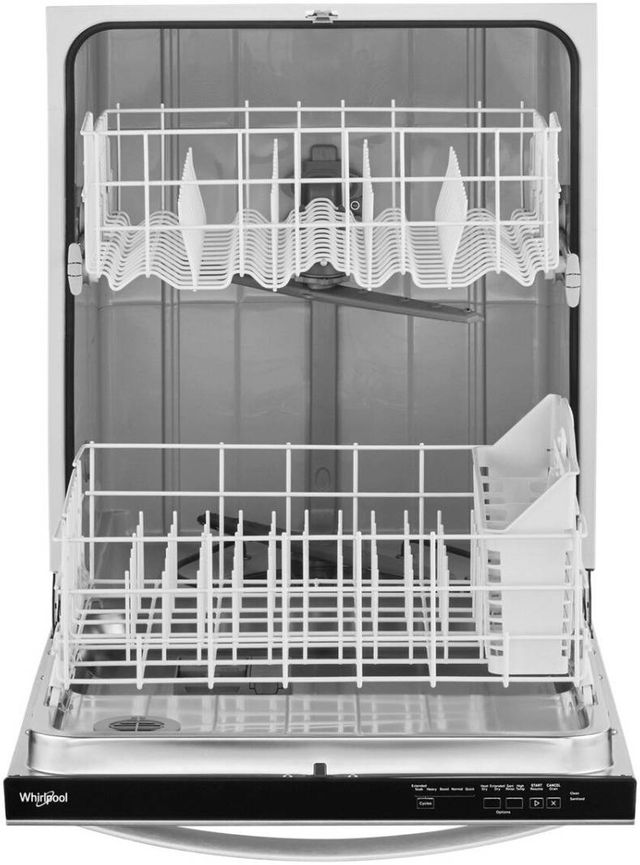 Whirlpool® 24" Monochromatic Stainless Steel Top Control Built In Dishwasher-1