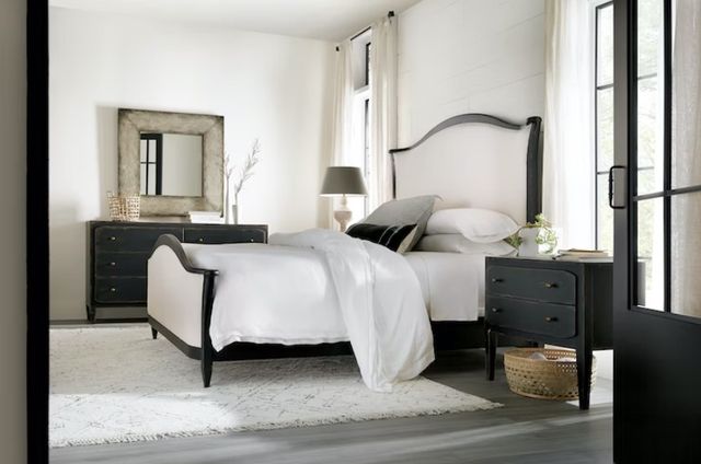 Hooker® Furniture Ciao Bella Black/Tuscan White King Upholstered Panel Bed-1