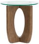 Magnussen Home® Lainey Glass Top End Table with Almond Base-1