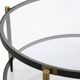 Uttermost® Chadid Glass Top Coffee Table with Black Frame and Gold Accents-5