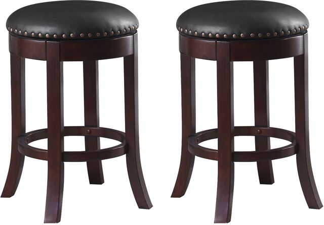 Coaster® Aboushi 2-Piece Brown Swivel Counter Stools