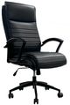 Parker House® Smooth Black Leather Desk Chair-0