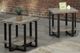 Titus Furniture T5045 Gray End Table with Flat Black Frame-1