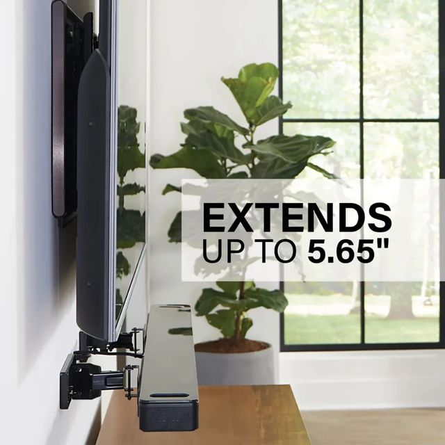 Sanus® Black Universal Extendable Soundbar Wall Mount-1