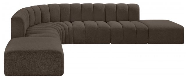 Meridian Furniture Arc 7-Piece Brown Sectional-1