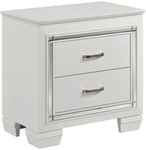 Allura White 2-Drawer Nightstand