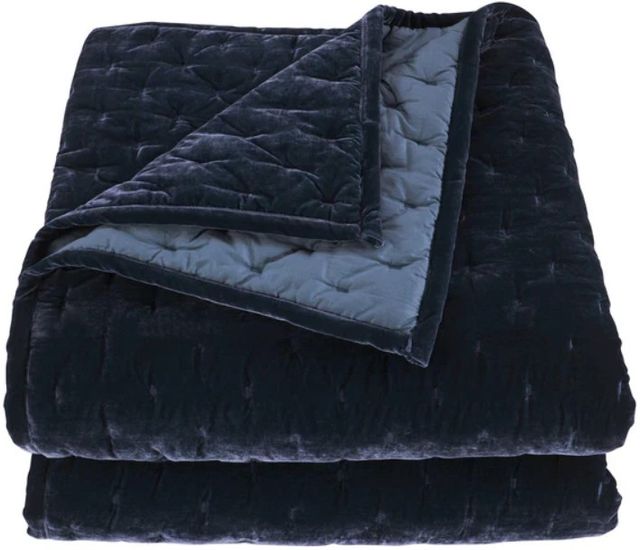 HiEnd Accents Stella Midnight Blue King Quilt Set-0