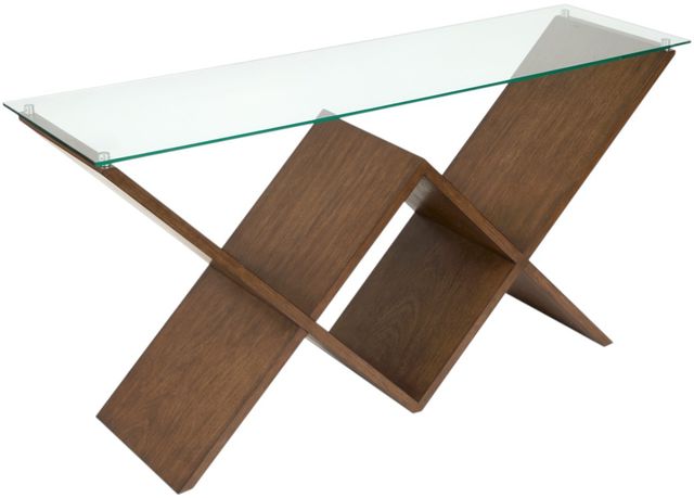 Magnussen Home® Vector Russet Brown Rectangular Sofa Table-2
