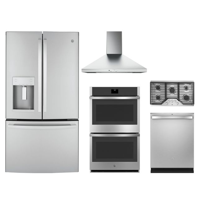 GE 5 Piece Stainless Steel Kitchen Package-0
