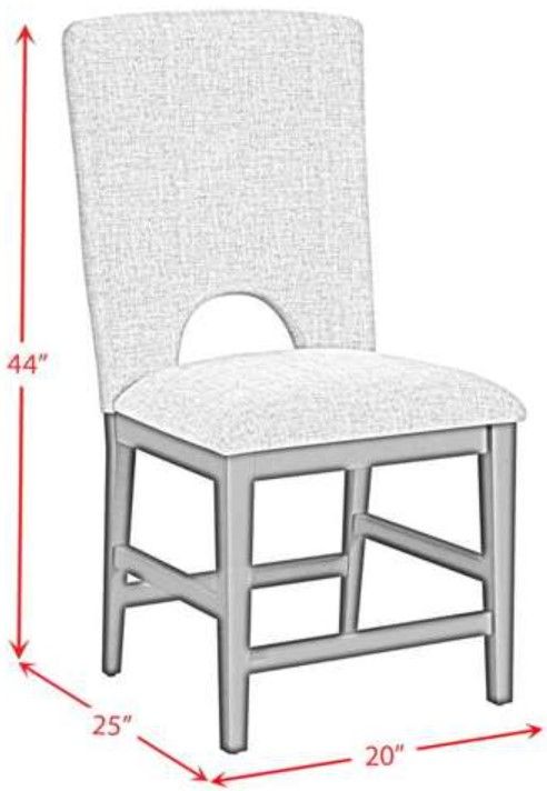 Elements International Oregon Black/Gray Counter Side Chair-2