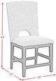Elements International Oregon Black/Gray Counter Stool-2