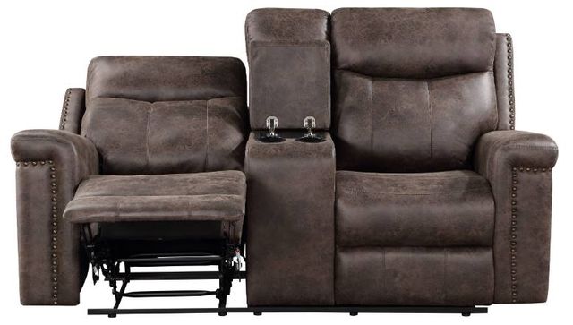 New Classic® Home Furnishings Quade Mocha Dual Power Reclining Loveseat-3