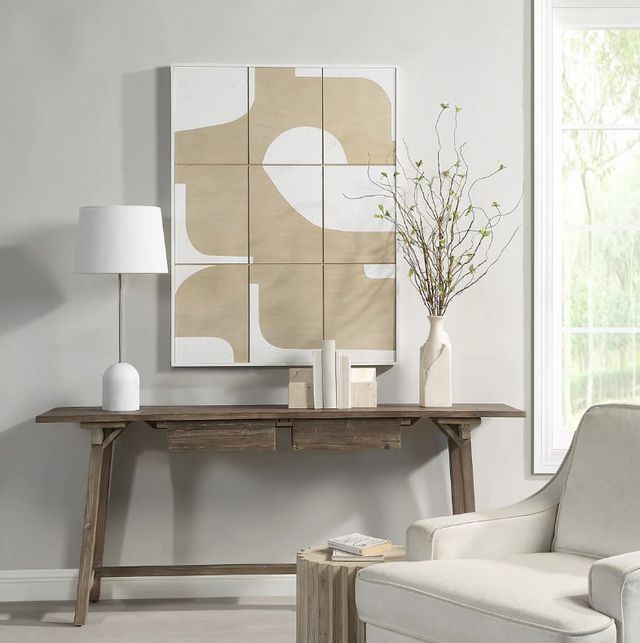 Renwil® Erula Brown/Matte White Wall Art-1