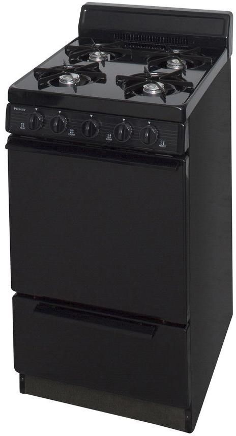 Premier 20" Black Freestanding Gas Range-2