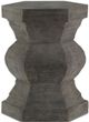 Currey & Company Pagoda Brushed Gray/Faux Bois Hexagonal Stool-0