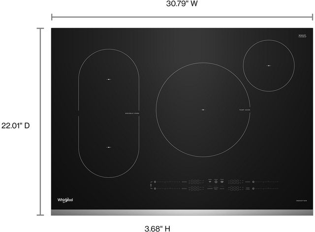 Whirlpool® 30" Stainless Steel Intelligent Induction Cooktop with Temp Cook™ Technology-1