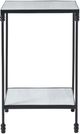 Renwil® Giulia White Accent Table with Matte Black Base-2