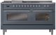 Ilve® Nostalgie II Series 60" Blue Grey Pro Style Dual Fuel Range-1