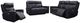 Mazin Furniture Chadwick Black Power Double Reclining Loveseat with Power Headrests-3