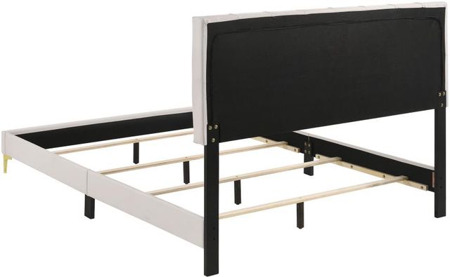 Coaster® Kendall White Eastern King Upholstered Panel Bed-2