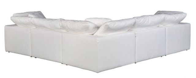 Moe's Home Collection Clay Classic 5-Piece Cream White L-Shaped Modular Sectional-3