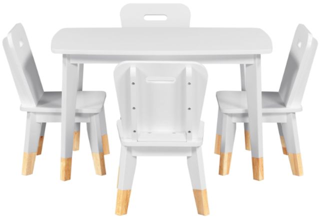 Homelegance® Sloane 5-Piece White Children Table Set-2