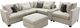 Luke Home Newport 6-Piece Artesia Opal Sectional-0