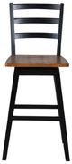 Signature Design by Ashley® Wildenauer Black/Brown Tall Swivel Bar Stool-1