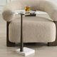 Uttermost® Pelton Glass Top Drink Table with Black/White Base-1