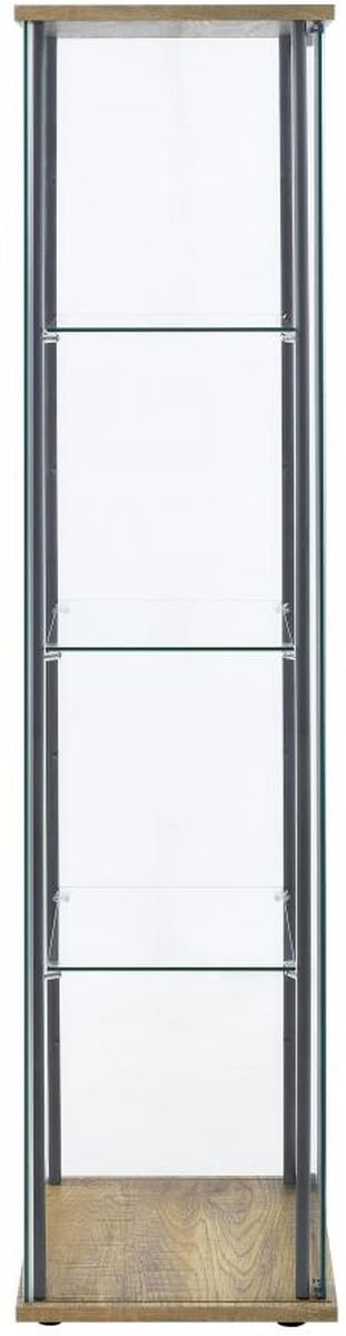 Coaster® Bellatrix Clear/Mango Display Cabinet-4