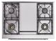 Ilve® Nostalgie II Noblesse 36'' Burgundy Pro Style Dual Fuel Range with Chrome Trim-4