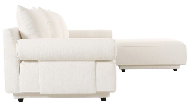 Moe's Home Collection Rosello Lounge 4-Piece White Left-Arm Facing Modular Sectional and Ottoman-2