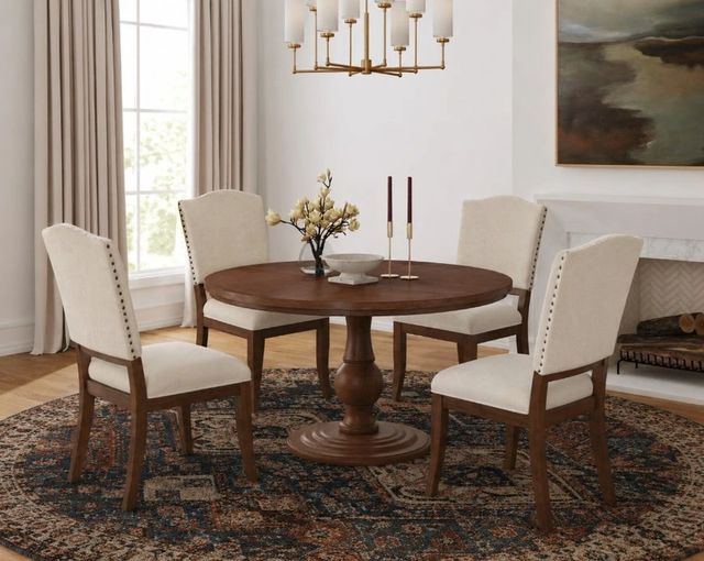 Flexsteel® Bellevue 5-Piece Whiskey Brown Dining Set-1
