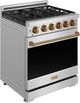 Thor Kitchen Gordon Ramsay Collection 30" Stainless Steel Pro Style Liquid Propane Range with Precision Knob Control in Bronze Trim-2