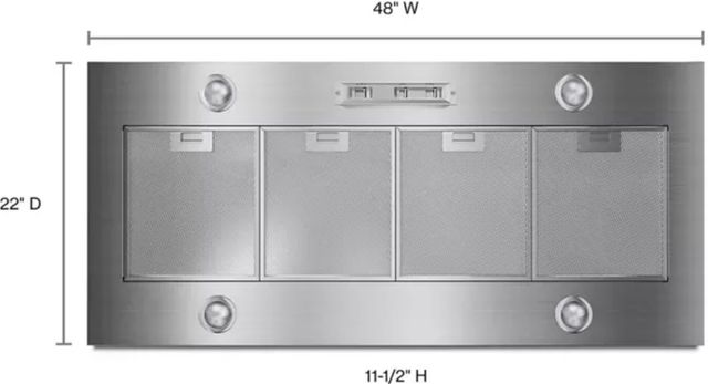Whirlpool® 48" Stainless Steel Custom Insert Range Hood-1