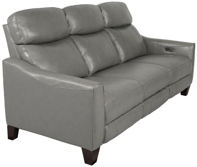 Armen Living Milos Light Gray Leather Power Reclining Sofa-0