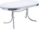 Coaster® Retro White Plated Dining Table with Chrome Silver Base-0