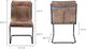 Moe's Home Collection Ansel 2-Piece Brown Leather Dining Chair Set-4