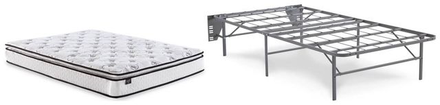 Sierra Sleep® by Ashley® Bonnell 2-Piece 10" Hybrid and Better than a Boxspring Foundation Twin Mattress Set-0