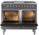 Ilve® Nostalgie II Noblesse 40'' Blue Gray Pro Style Dual Fuel Range with Copper Trim-1