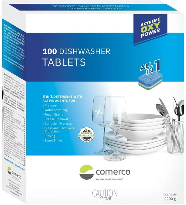Comerco® 100 Dishwasher Tablets Extreme Oxi Power - All in 1-0