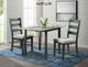 Elements International Martin 3-Piece Gray/Black Dining Table Set-0